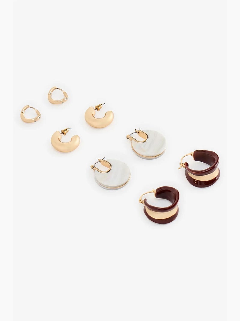 Set di orecchini adele penti Marrone nocciola - Kiabi