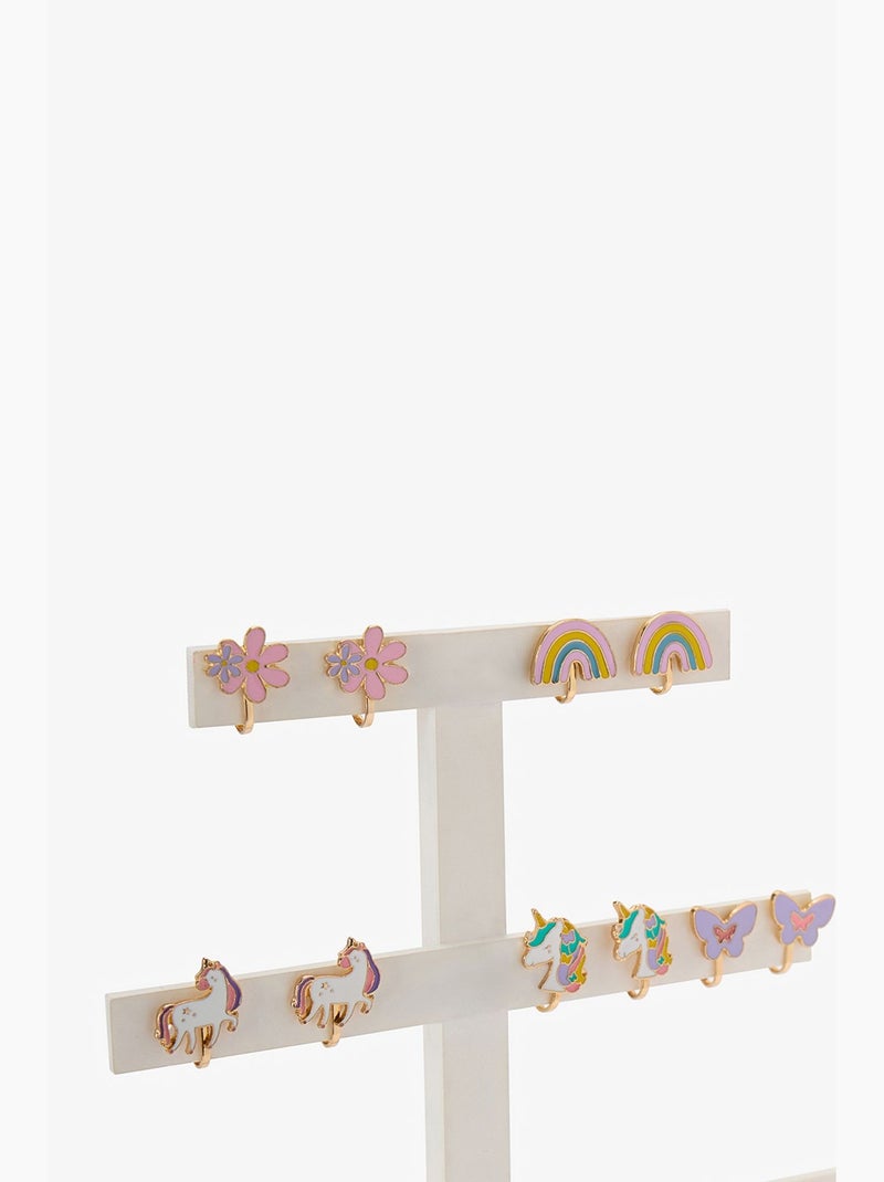 Set di orecchini unicorn per bambina penti Rosa - Kiabi
