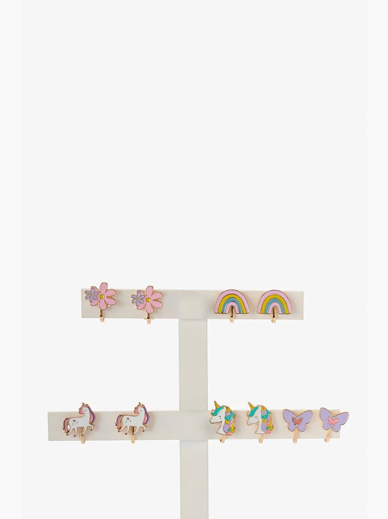 Set di orecchini unicorn per bambina penti Rosa - Kiabi