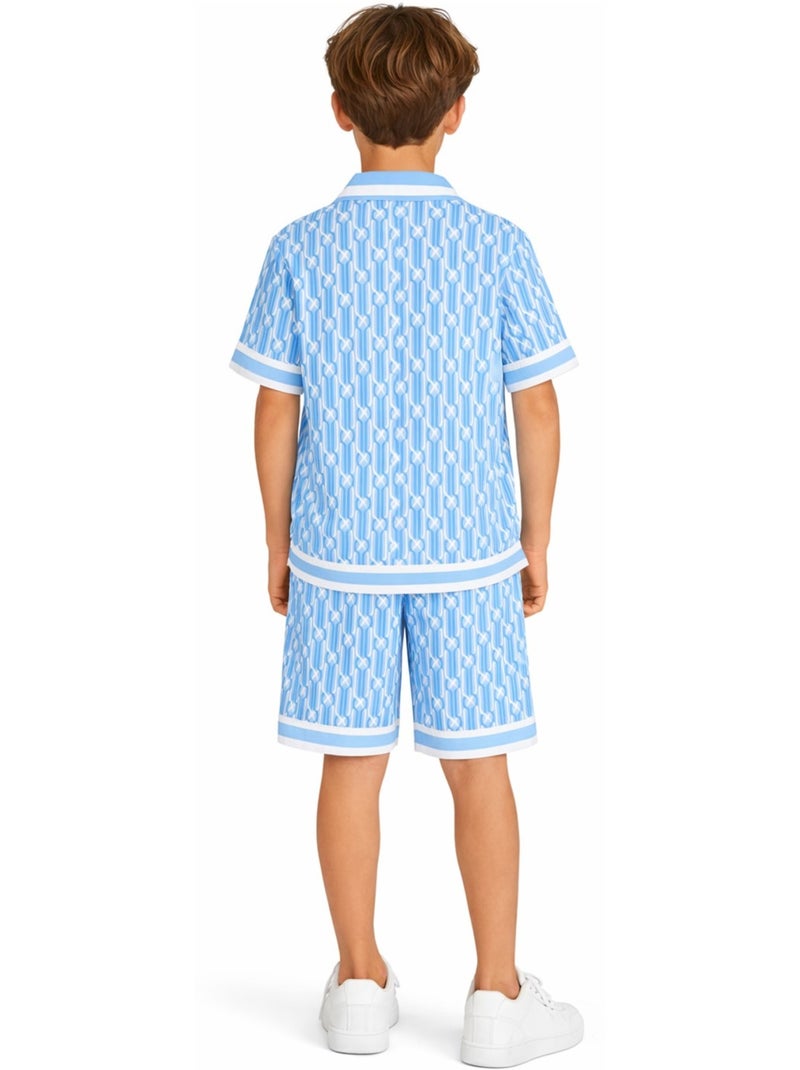 Set di pantaloncini e camicia Kebello Blu cielo - Kiabi