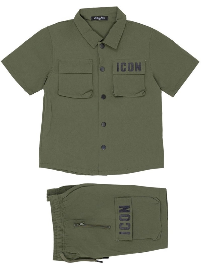 Set di pantaloncini e camicia Kebello Verde - Kiabi