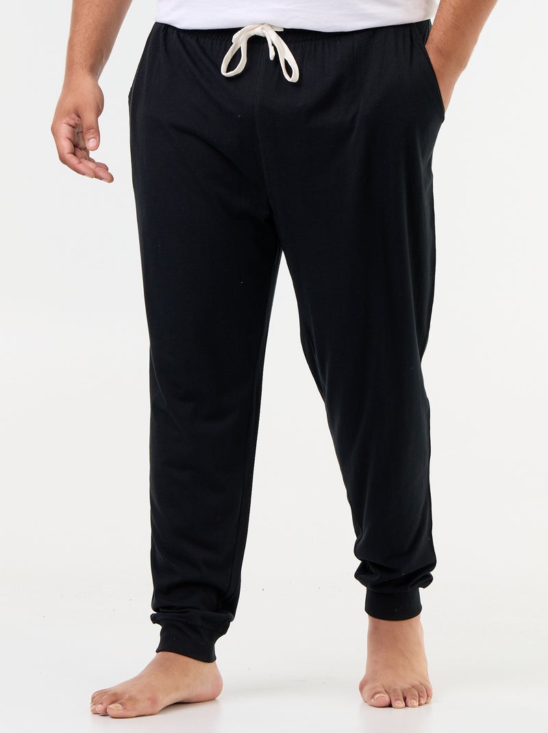 Set di pantaloni pigiama in jersey Nero - Kiabi