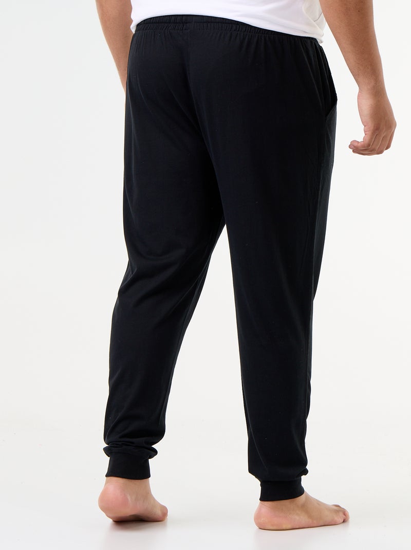 Set di pantaloni pigiama in jersey Nero - Kiabi