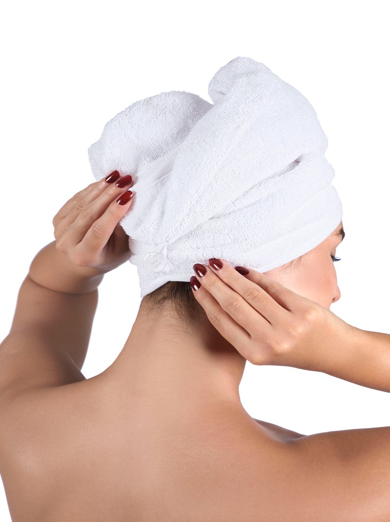 Set di pareo e asciugamani per capelli Bianco - Kiabi