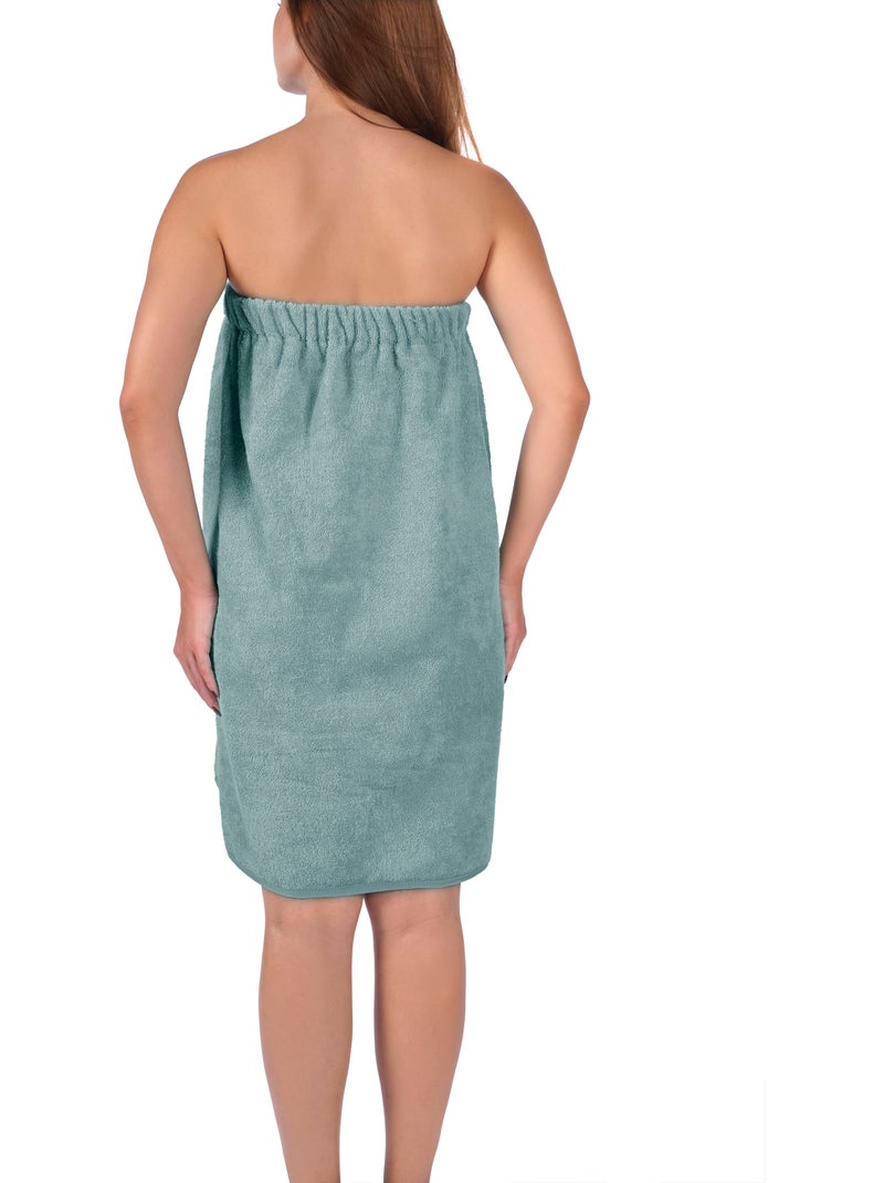 Set di pareo e asciugamani per capelli Verde acqua - Kiabi