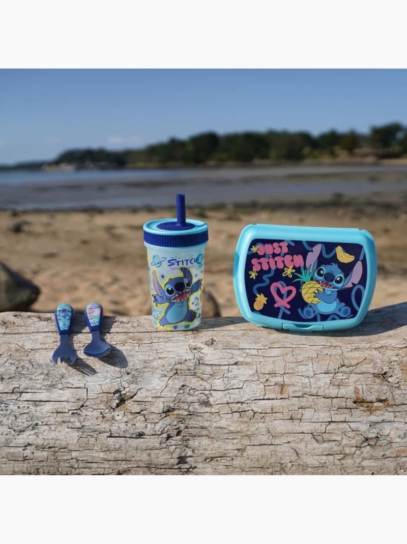 Set di posate in acciaio inox per bambini 2 pezzi Lilo & Stitch Disney Baby Blu - Kiabi