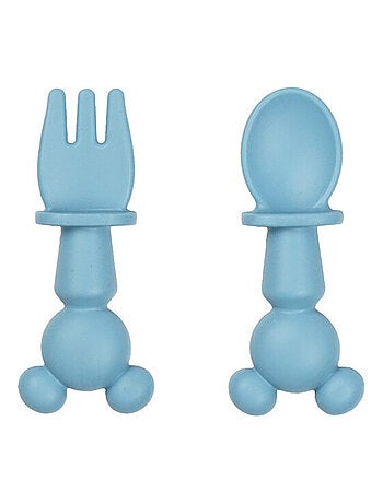 Set di posate in silicone Disney Baby Mickey, Thermobaby 2 pezzi