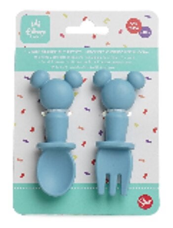 Set di posate in silicone Disney Baby Mickey, Thermobaby 2 pezzi