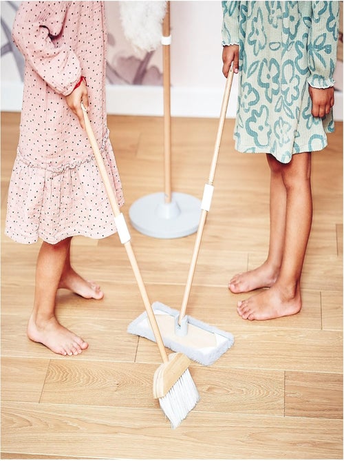 Set di pulizia bimbi legno scopa paletta e mocio mamabrum - Kiabi