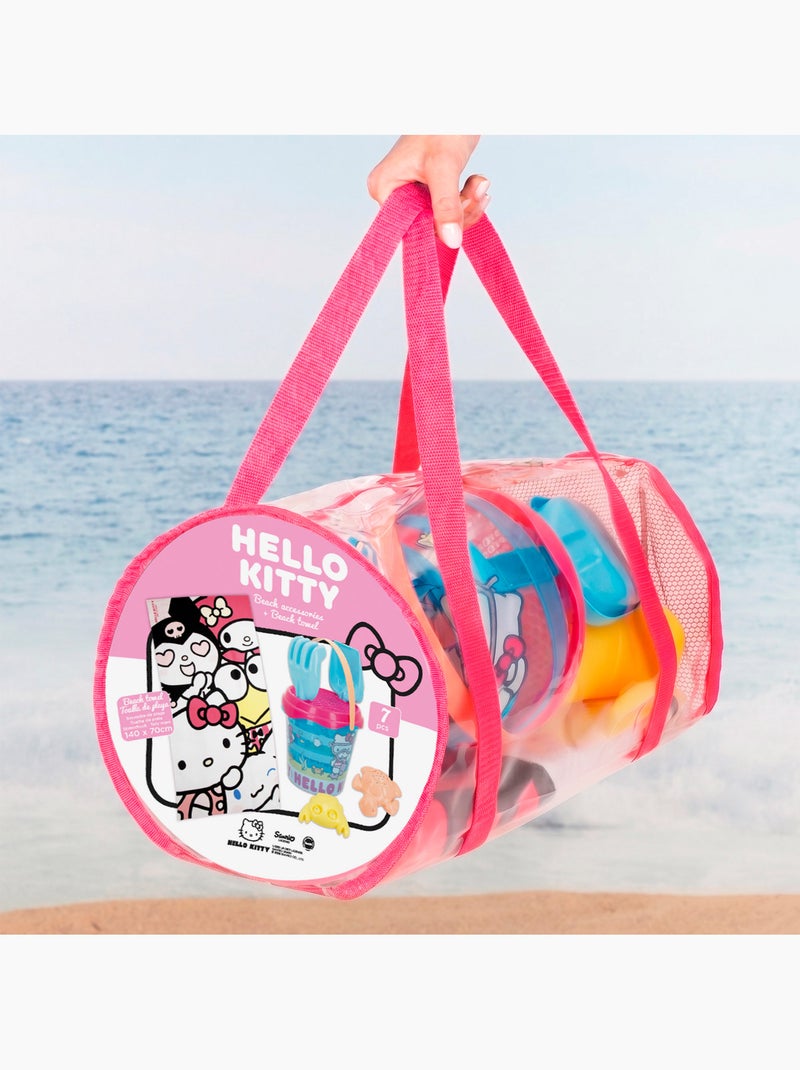 Set di secchielli da spiaggia hello kitty con accessori asciugamano e borsa N/D - Kiabi