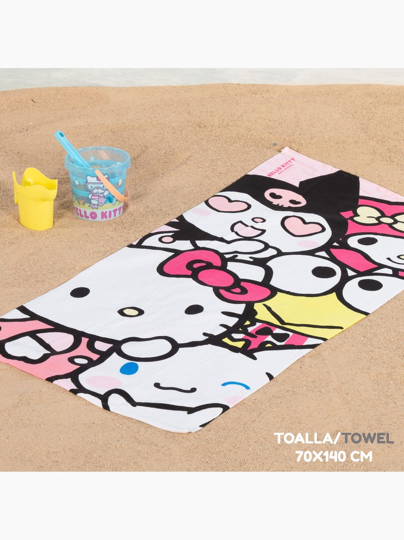 Set di secchielli da spiaggia hello kitty con accessori asciugamano e borsa N/D - Kiabi