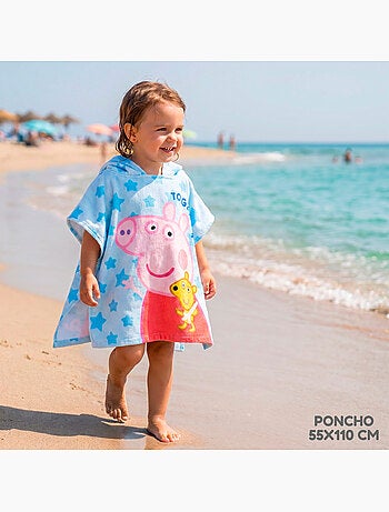 Set di secchielli da spiaggia peppa pig con zaino e poncho accessoriati