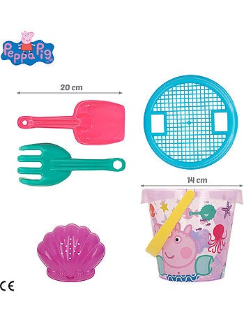 Set di secchielli da spiaggia peppa pig con zaino e poncho accessoriati