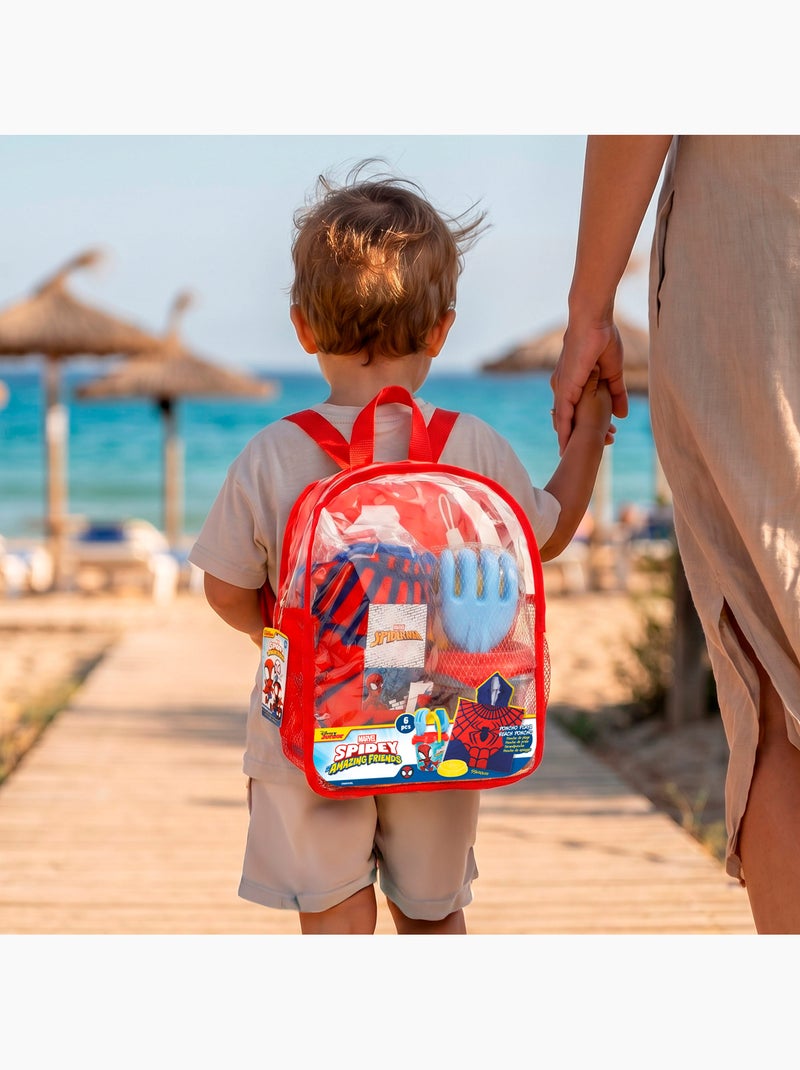 Set di secchielli da spiaggia spidey con zaino e poncho accessoriati N/D - Kiabi