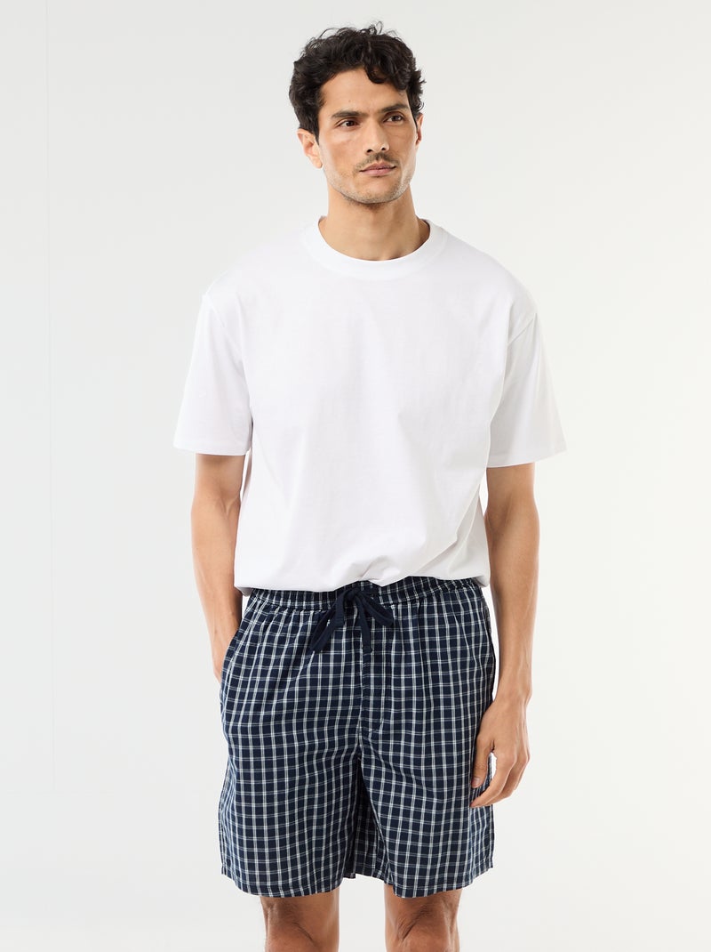 Set di shorts da notte con tasche - 2 pezzi Blu - Kiabi