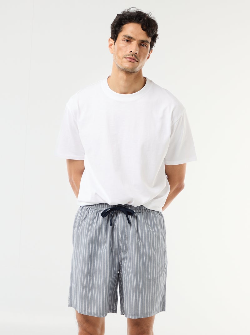 Set di shorts da notte con tasche - 2 pezzi Grigio - Kiabi