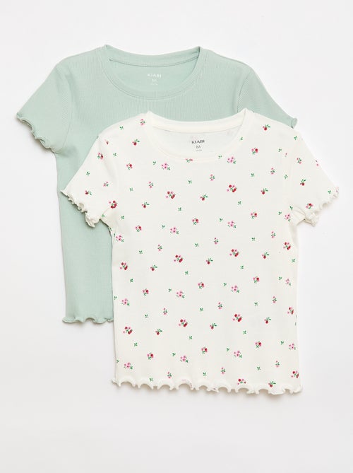 Set di t-shirt a costine - 2 pezzi - Kiabi