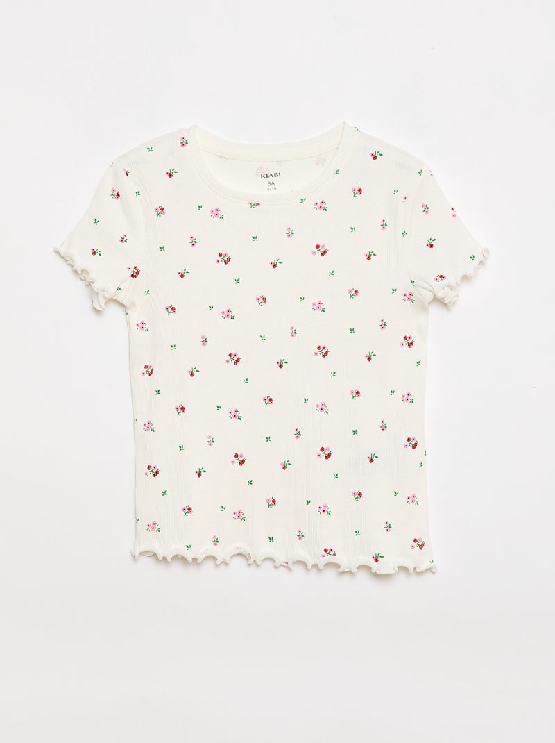 Set di t-shirt a costine - 2 pezzi Bianco - Kiabi