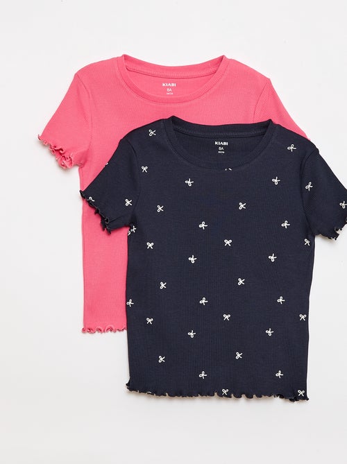 Set di t-shirt a costine - 2 pezzi - Kiabi