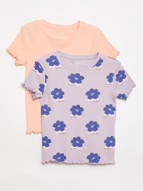 Set di t-shirt a costine - 2 pezzi - Kiabi