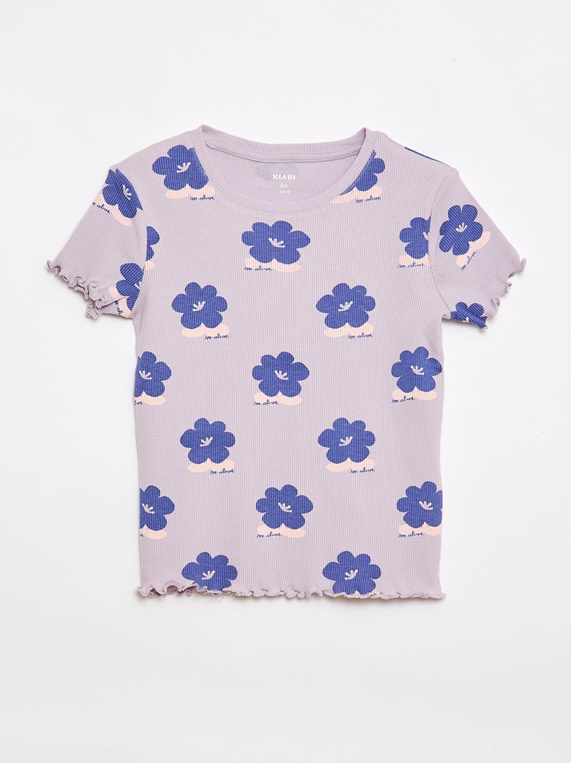 Set di t-shirt a costine - 2 pezzi Viola - Kiabi