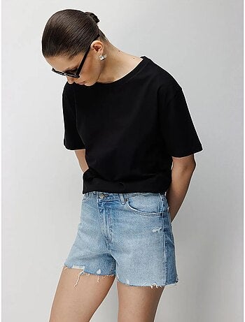 Set di t-shirt a due pezzi oversize a coste con girocollo mixray