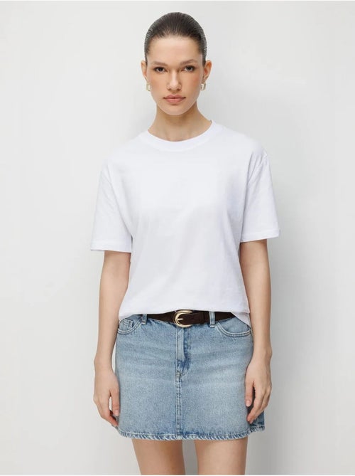 Set di t-shirt a due pezzi oversize a coste con girocollo mixray - Kiabi Set di t-shirt a due pezzi oversize a coste con girocollo mixray - Kiabi