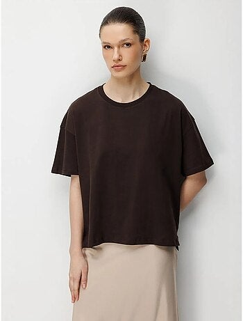 Set di t-shirt a due pezzi oversize a coste con girocollo mixray