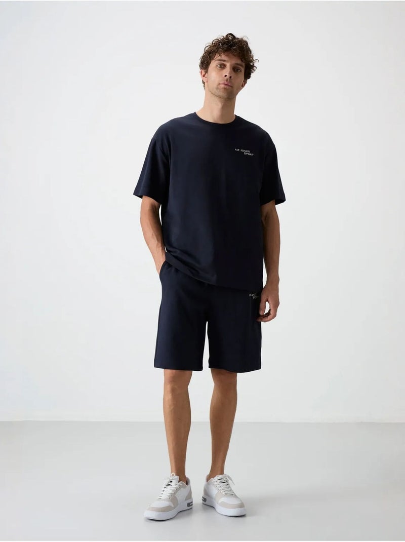 Set di t-shirt a maniche corte oversize e shorts tommy Blu marino - Kiabi