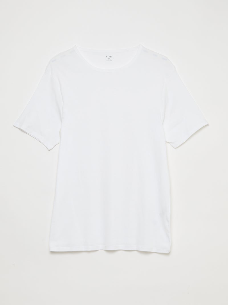 Set di t-shirt in maglia jersey - 2 pezzi Bianco - Kiabi