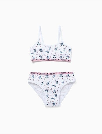 Set di top e slip con motivo stitch