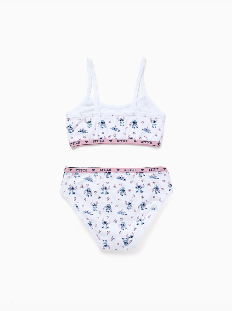 Set di top e slip con motivo stitch Bianco - Kiabi
