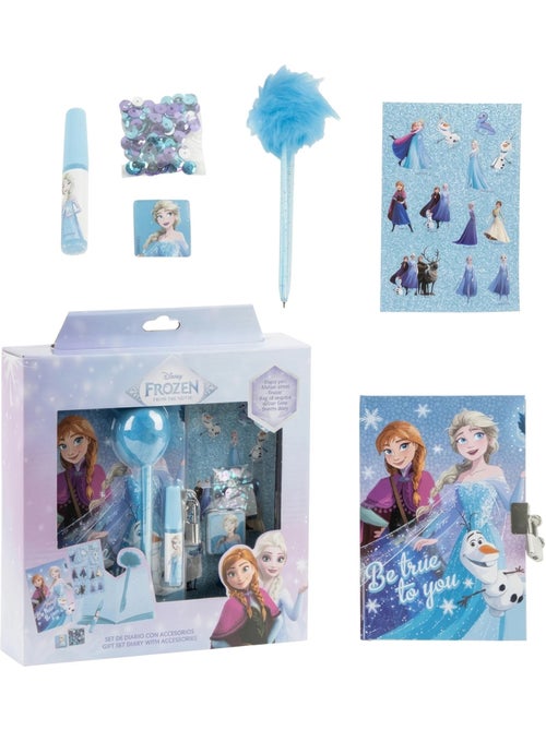 Set diario con penna fuzzy e adesivi frozen disney - Kiabi
