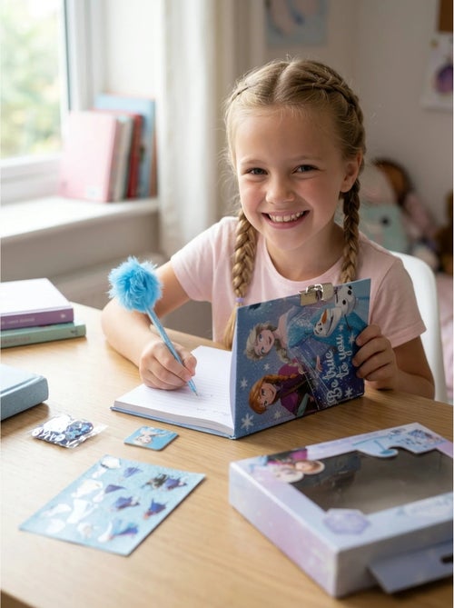 Set diario con penna fuzzy e adesivi frozen disney - Kiabi