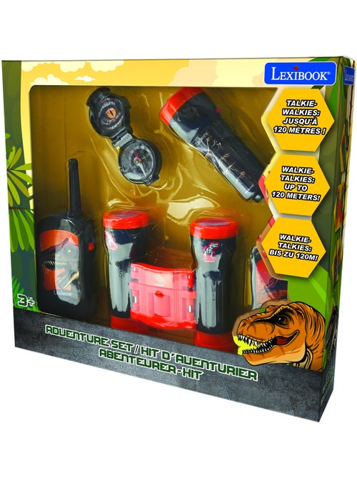Set dinosaur avventura con walkie-talkie fino a 120 m, binocolo e bussola - Kiabi Set dinosaur avventura con walkie-talkie fino a 120 m, binocolo e bussola - Kiabi