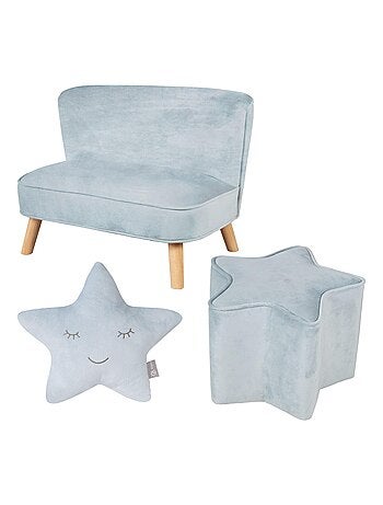 Set divanetto bambini + pouf + cuscino stella "Roba Lil Sofa
