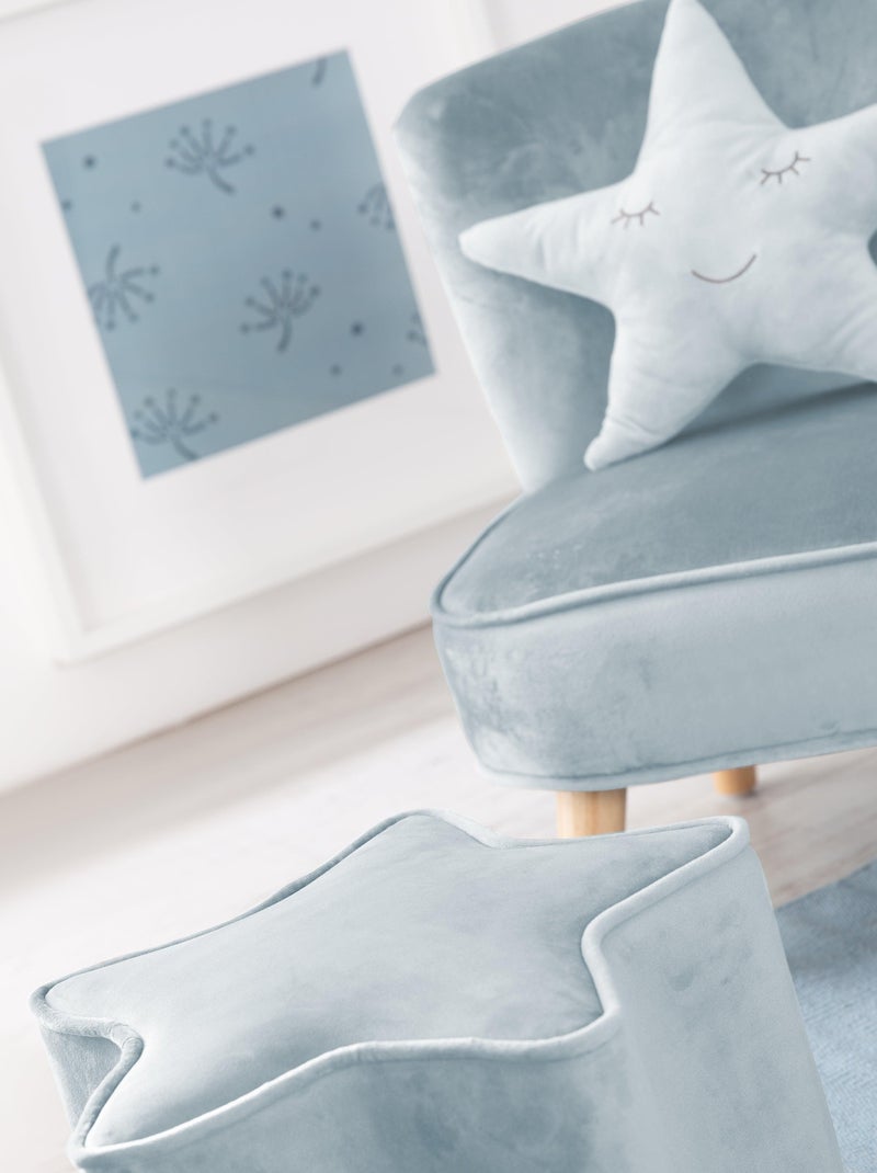 Set divanetto bambini + pouf + cuscino stella "Roba Lil Sofa" Blu chiaro - Kiabi
