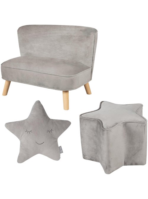 Set divanetto bambini + pouf + cuscino stella "Roba Lil Sofa" - Kiabi