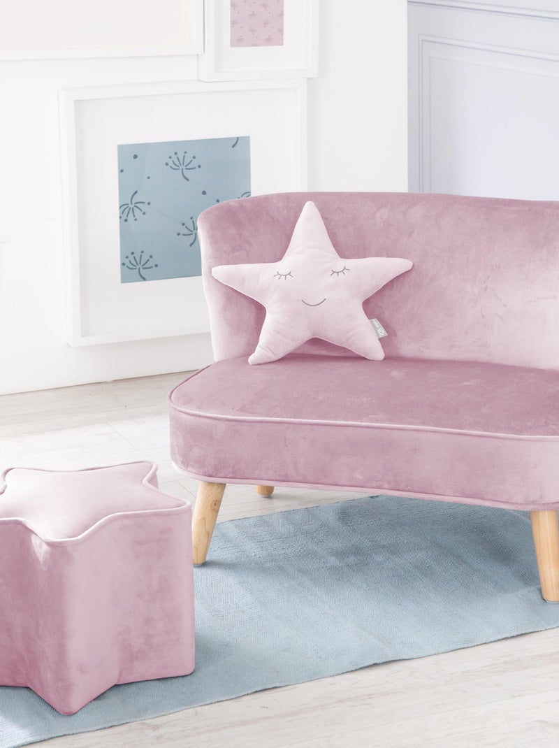 Set divanetto bambini + pouf + cuscino stella "Roba Lil Sofa" Rosa chiaro - Kiabi