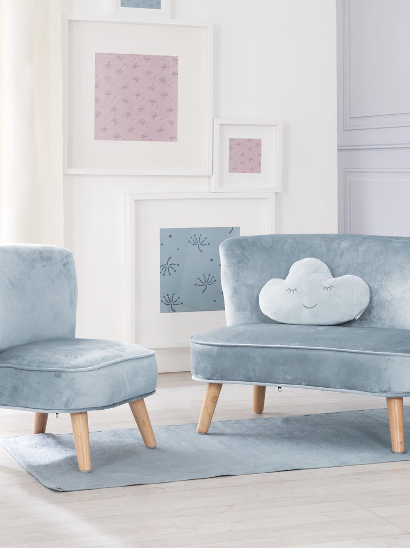Set divanetto + poltroncina + cuscino decorativo a nuvola "Roba Lil Sofa" Blu chiaro - Kiabi