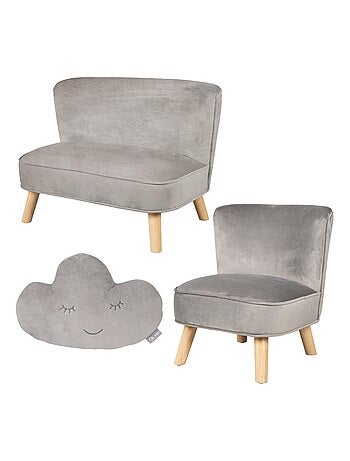 Set divanetto + poltroncina + cuscino decorativo a nuvola "Roba Lil Sofa