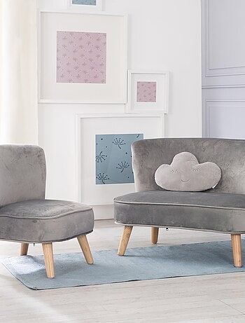 Set divanetto + poltroncina + cuscino decorativo a nuvola "Roba Lil Sofa