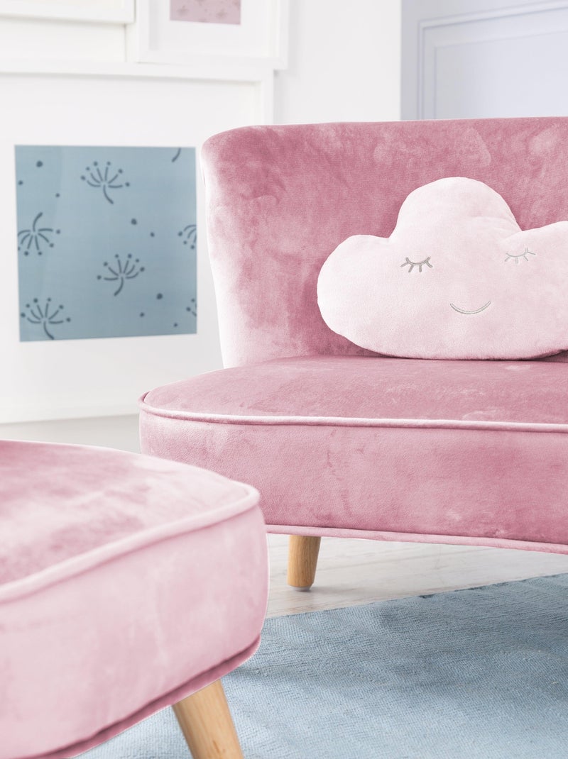 Set divanetto + poltroncina + cuscino decorativo a nuvola "Roba Lil Sofa" Rosa chiaro - Kiabi