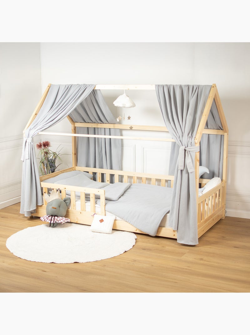 Set doppio baldacchino in cotone | sevira kids | sevira kids Grigio - Kiabi