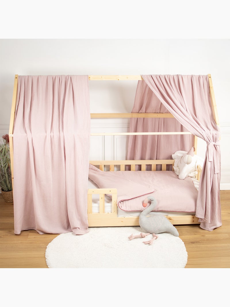 Set doppio baldacchino in cotone | sevira kids | sevira kids Rosa - Kiabi