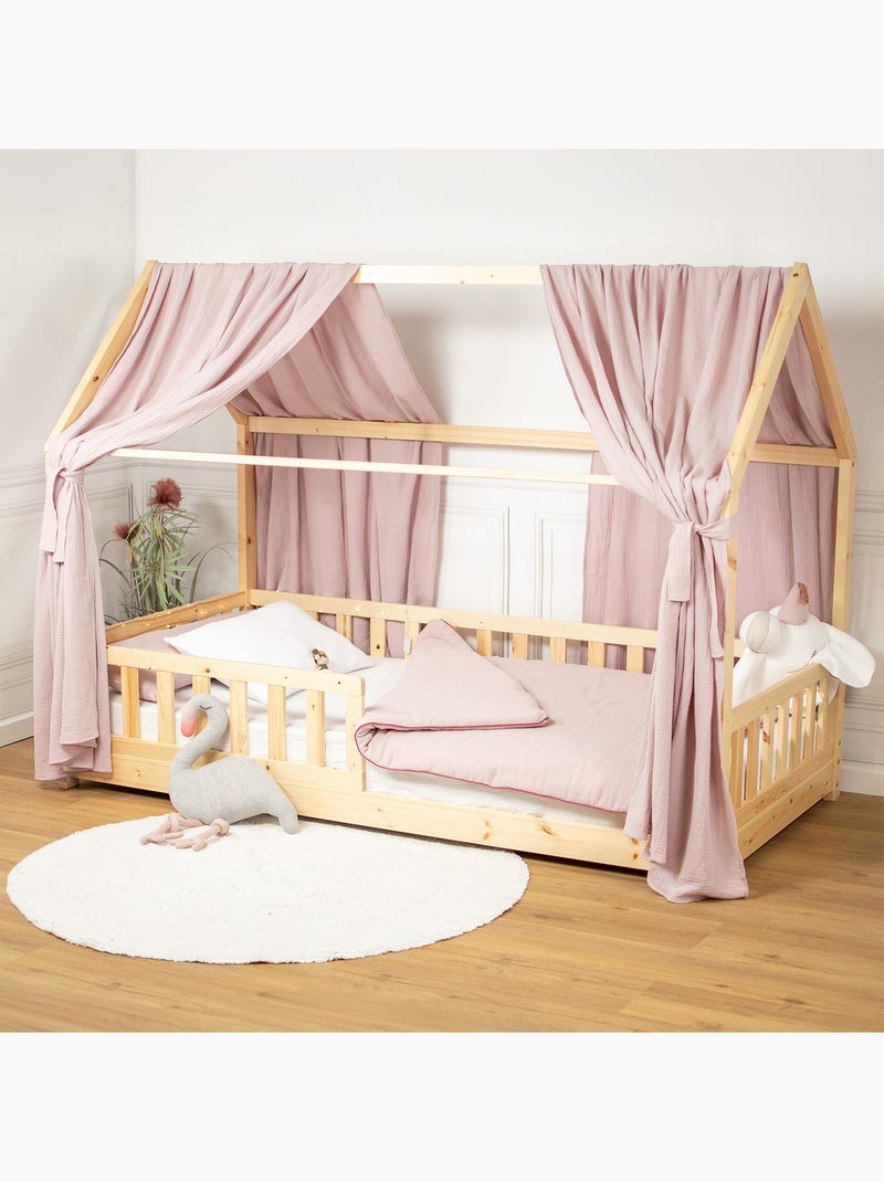 Set doppio baldacchino in cotone | sevira kids | sevira kids Rosa - Kiabi