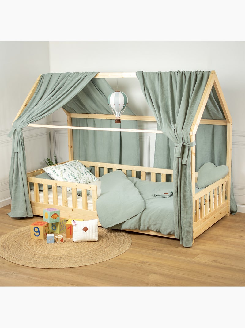Set doppio baldacchino in cotone | sevira kids | sevira kids Verde - Kiabi