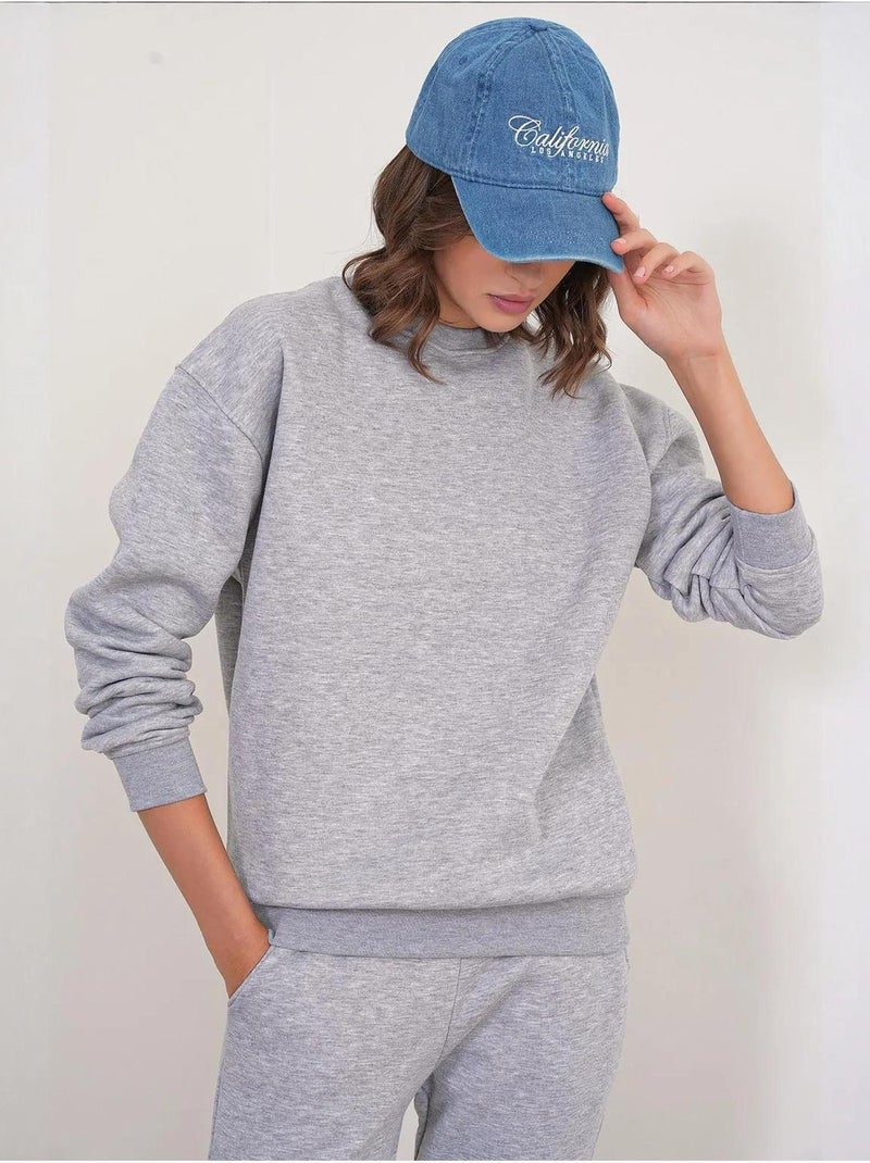 Set due pezzi basic con felpa e jogger mixray Grigio - Kiabi