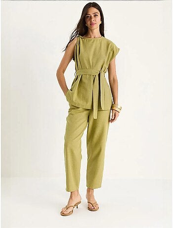 Set due pezzi blusa-pantaloni lucci