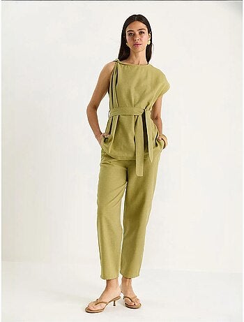 Set due pezzi blusa-pantaloni lucci